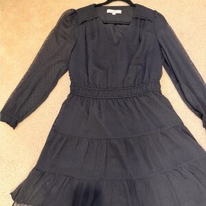 LOFT Charcoal Long Sleeve Dress